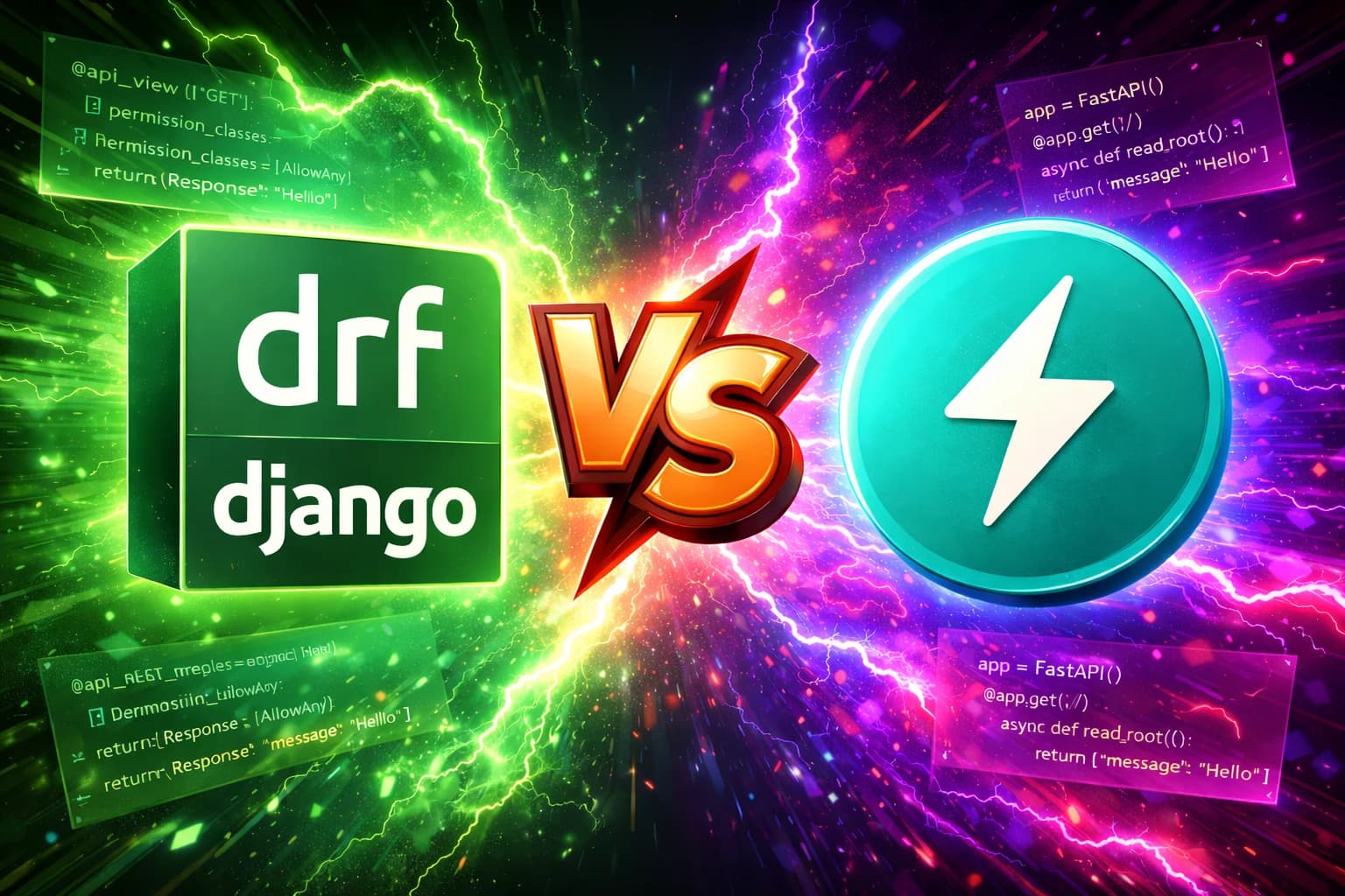Обкладинка статті: FastAPI vs Django DRF 2026: що обрати для бекенду?